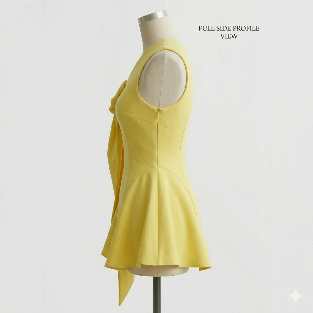 The "Soleil" Sculptural Tulip Mini Dress view 2